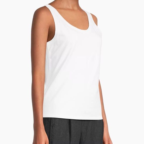 Eileen Fisher scoop neck tank White‎ XS/TP NWT in packaging - Picture 4 of 8